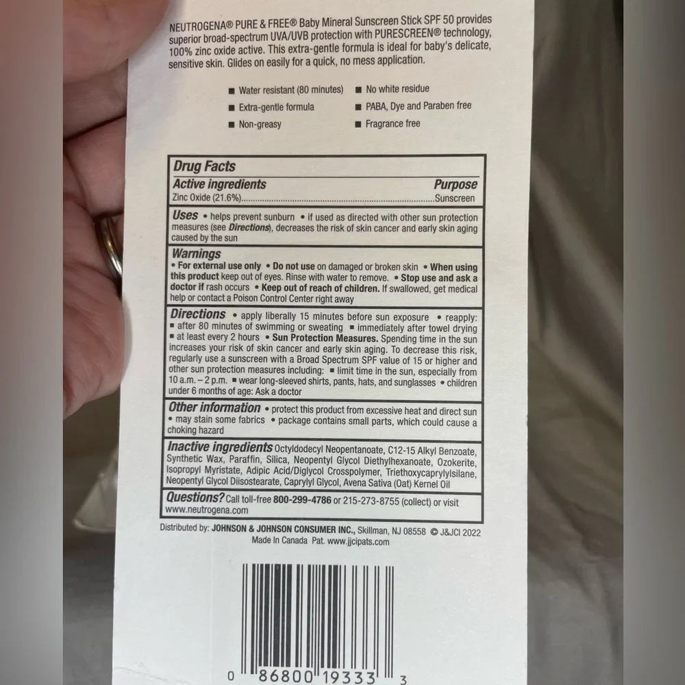 Neutrogena sunscreen stick